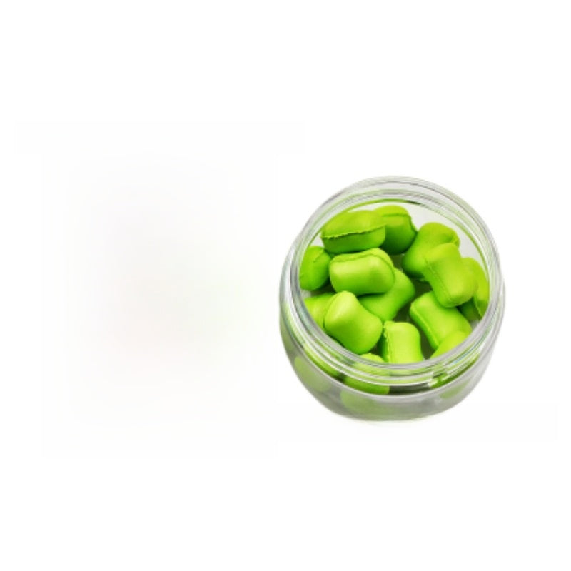 Dumbbell-shaped colored floating ball bait