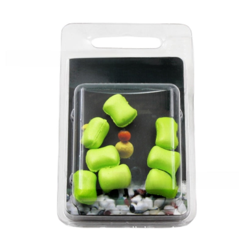 Dumbbell-shaped colored floating ball bait