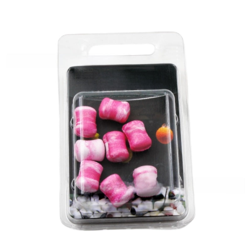 Dumbbell-shaped colored floating ball bait