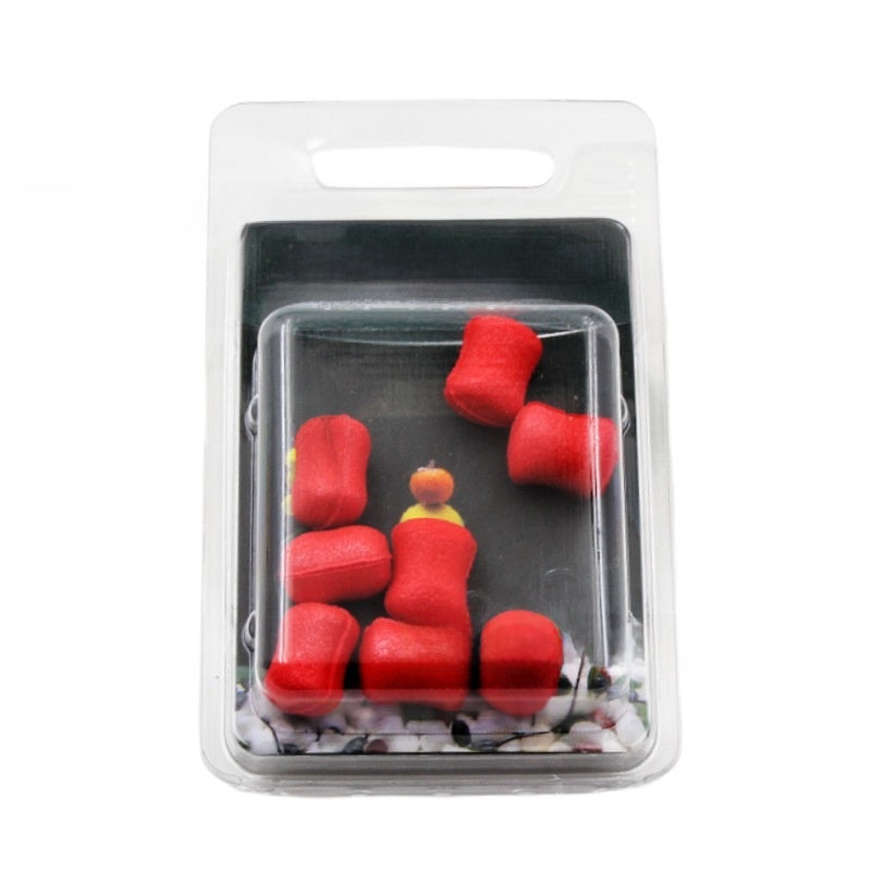 Dumbbell-shaped colored floating ball bait