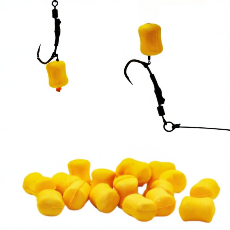 Dumbbell-shaped colored floating ball bait