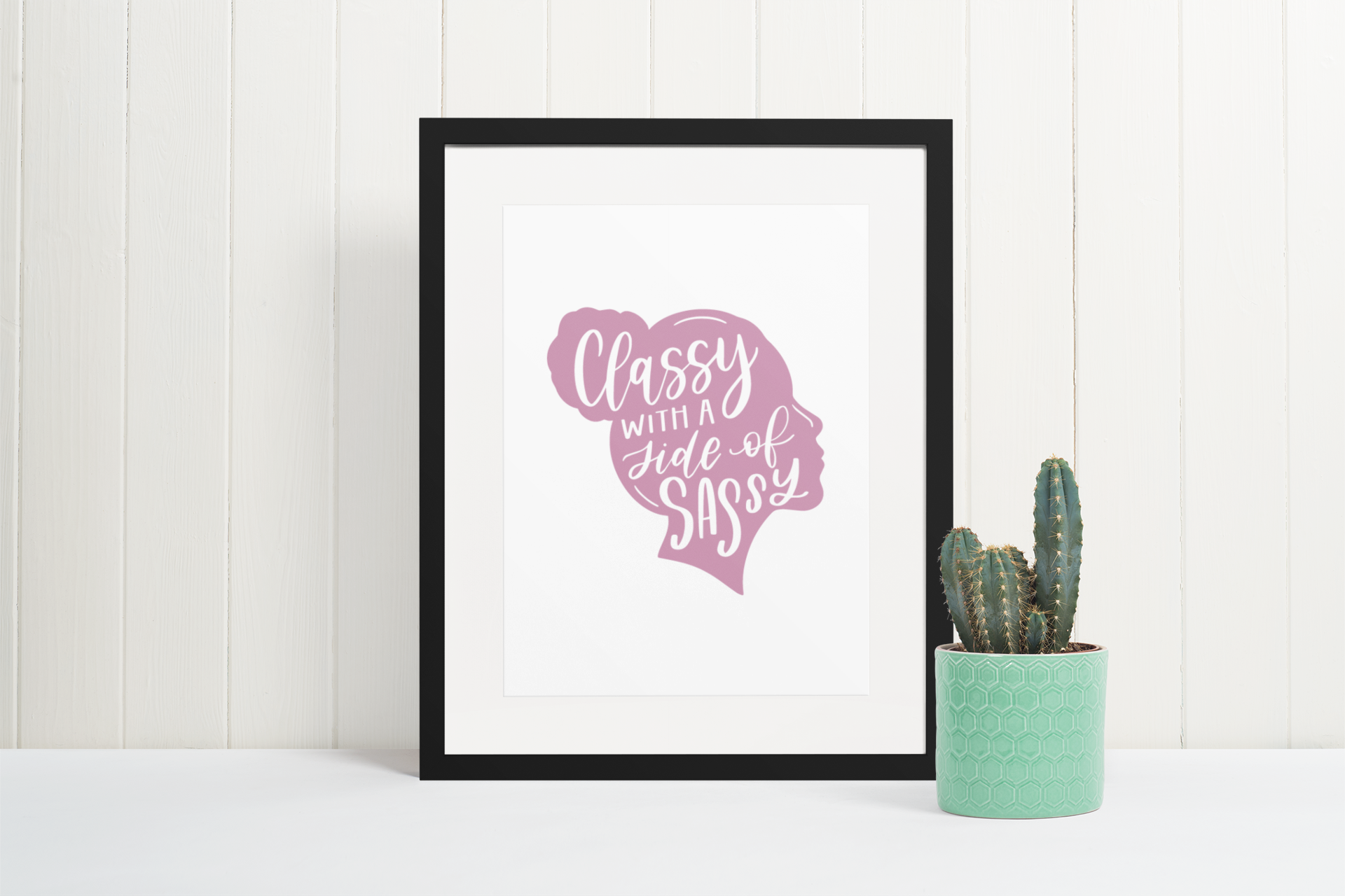 Classy With A Side Of Sassy Sarcastic Humorous Funny Wall Decor Quote Print-0