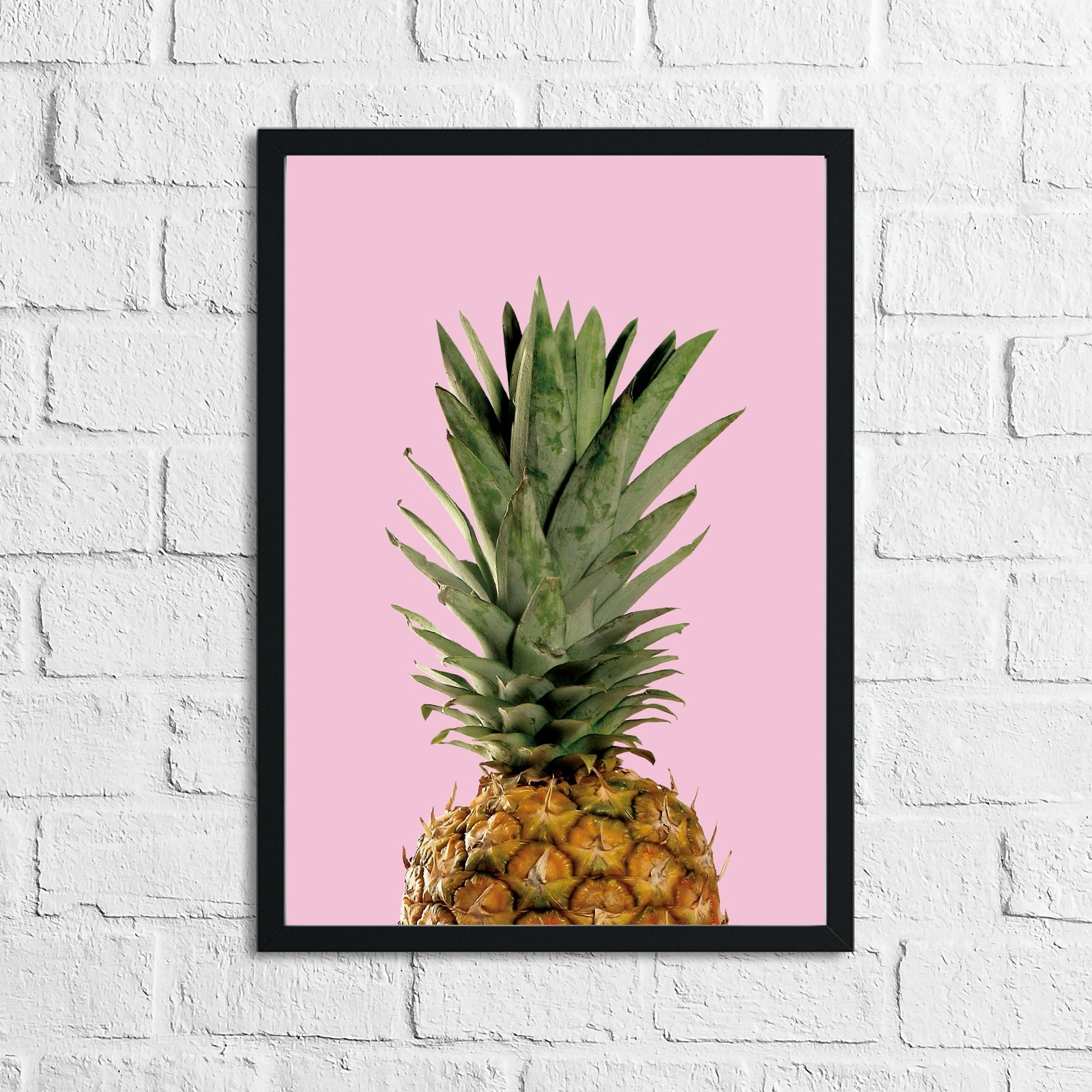 Half Pineapple Pink Photography Room Simple Wall Decor Print-0
