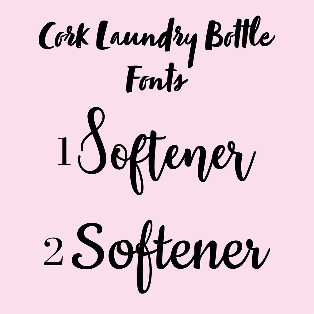 Personalised Custom Any Wording Clear Glass Cork Storage Laundry Jar Bottle Sticker Label For 1L Bottle (No Bottles Included)-1