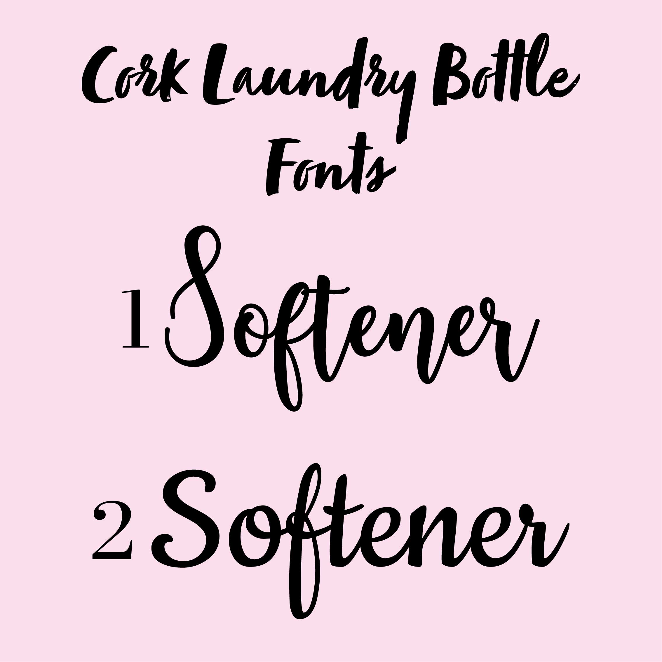 Personalised Custom Any Wording Clear Glass Cork Storage Laundry Jar Bottle Sticker Label For 1L Bottle (No Bottles Included)-1