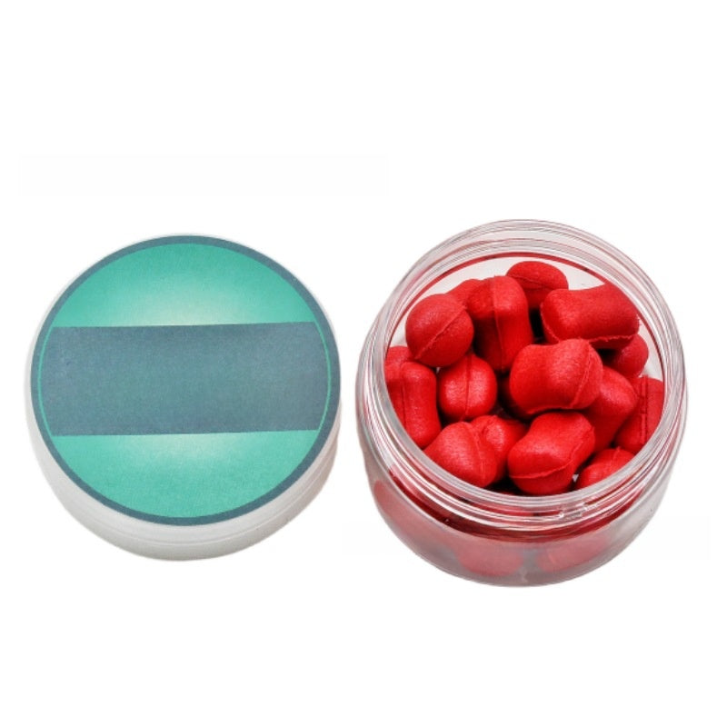 Dumbbell-shaped colored floating ball bait