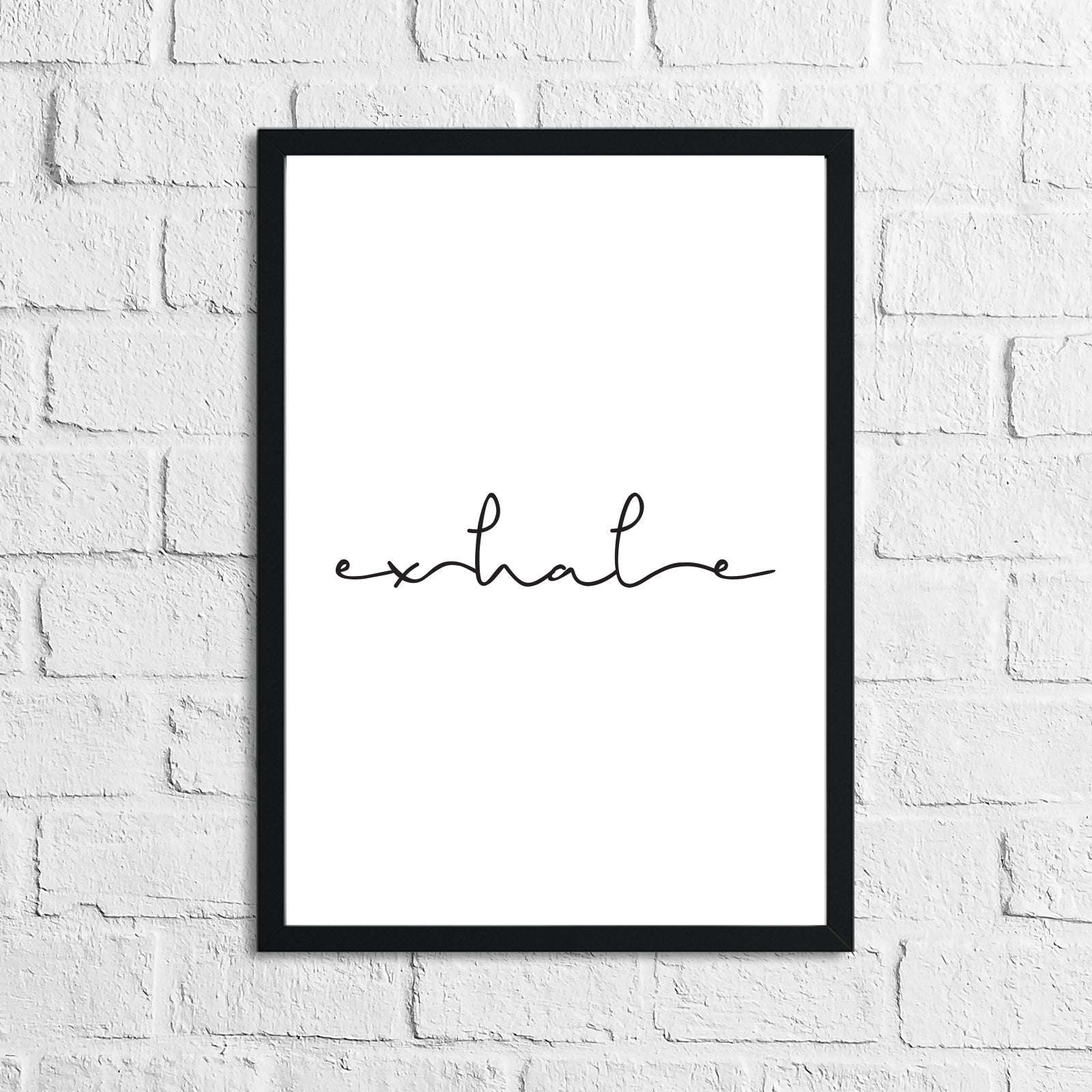 Exhale Pretty Bathroom Bedroom Wall Decor Print-0