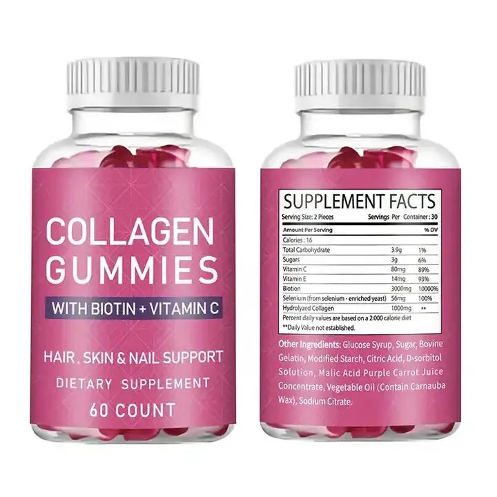 Collagen Gummies with Biotin & Vitamin C - Beauty Support 60 Count